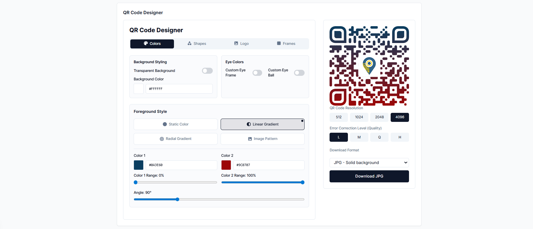 Top 10 QR Code Generators - AddToQR QR Code Designer Panel